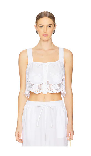 vitamin A Flora Tank in White. - size M | Revolve Clothing (Global)