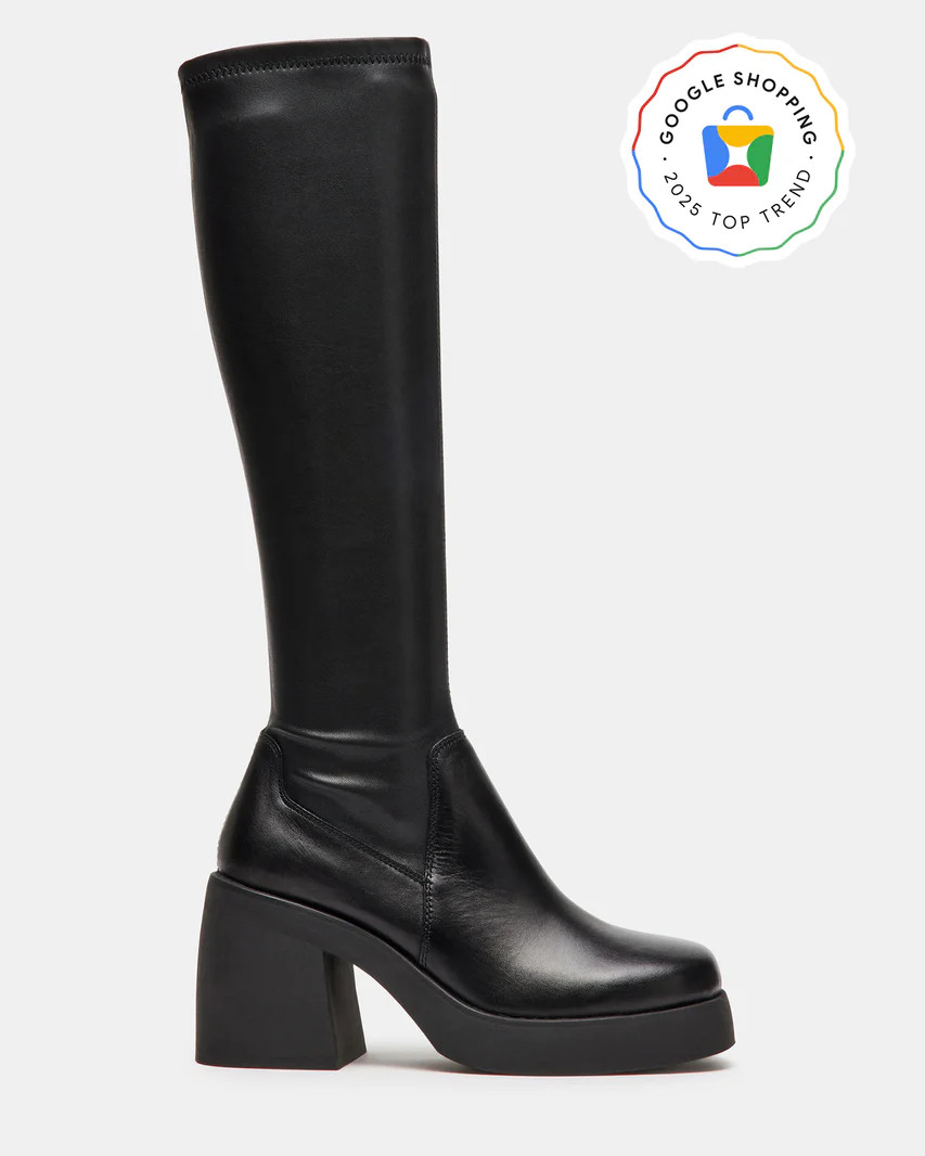 BERKLEIGH Black Women's Knee High Boot | Steve Madden (US)