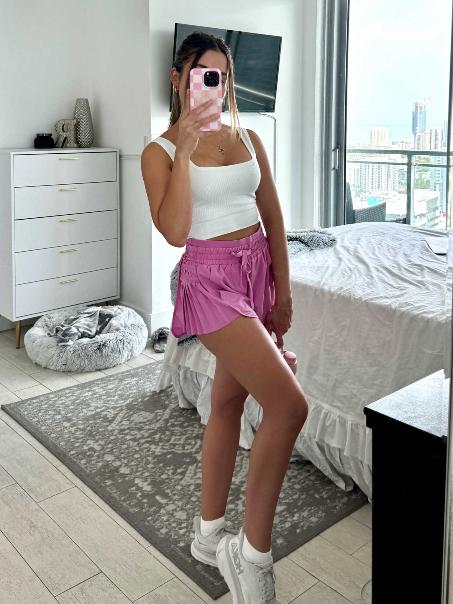 the cutest Target workout set!! how flattering are these shorts?!
Workout top size XS
Shorts size XS

summer
travel outfit 
workout 
shorts
tank top 
target
athleisure 
summer outfit 
fitness 
sneakers
sandals 
swimsuit
activewear 
hoka
running shoes
walking shoes


#LTKActive #LTKFindsUnder50 #LTKFitness