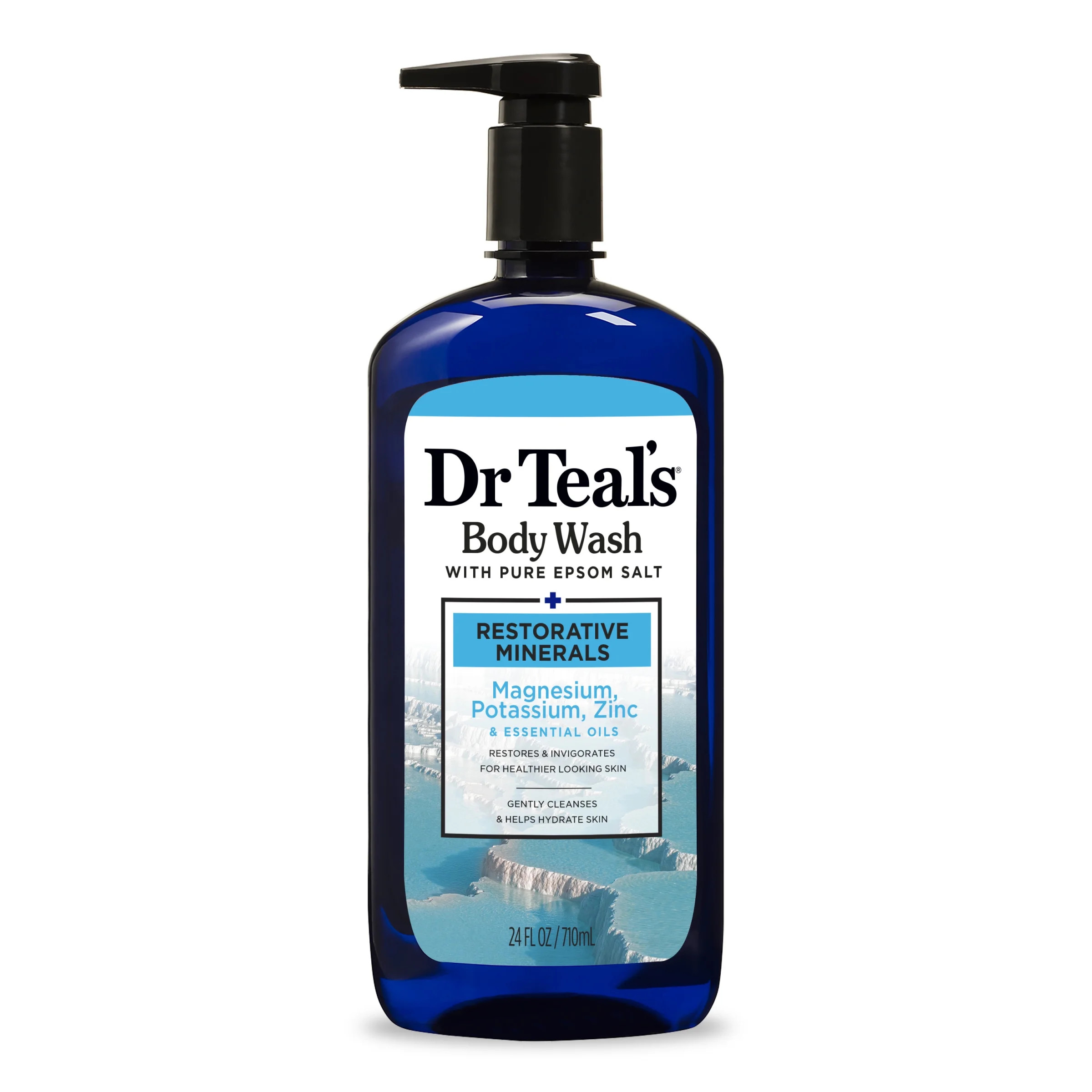 Dr Teal's Restorative Minerals Body Wash, Magnesium, Potassium & Zinc, 24 fl oz | Walmart (US)