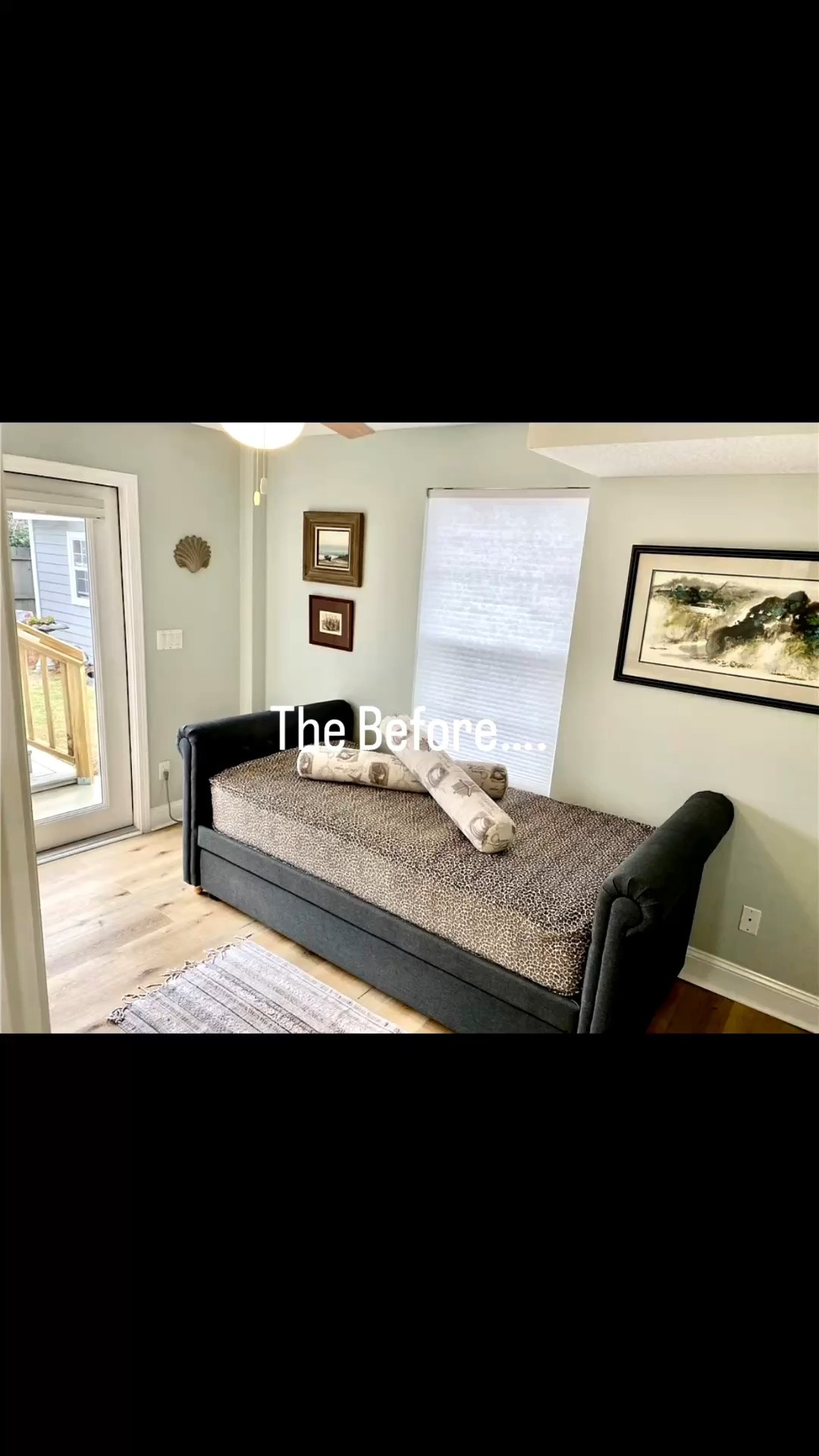 The Before and the After.
This little guest room got a little sun-kissed!  
Hues inspired by the ocean and sand, gold accents that  bring warmth, all while maximizing this small space.
With finds from HomeGoods, Amazon, IKEA, and Walmart, everything was super affordable.  
Check them out!

#LTKHome