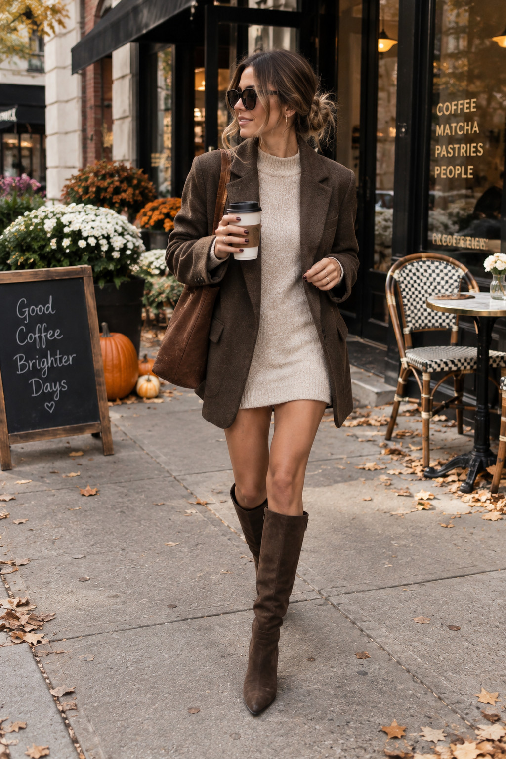 Obsessed with this cute Amazon fall mini dress look 😍🍂 A cozy knit mini paired with an oversized brown blazer and tall suede boots feels so perfect for date night, brunch, girls’ day, fall festivals, or a cute weekend downtown. Feminine, cozy, and still super easy to recreate.

#AmazonFashion #AmazonDress #FallMiniDress #FallOutfit #BootsOutfit #BlazerStyle #AmazonFinds #FallDateNight #BrunchOutfit #FallFashionIdeas #AutumnStyle #AmazonFallFashion 

 #LTKSeasonal #LTKU #LTKSaleAlert