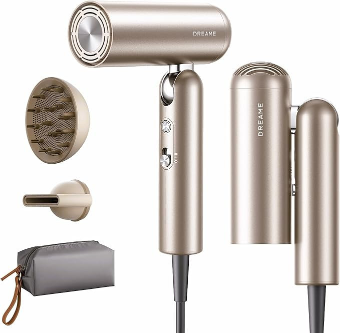 Dreame Pocket Pro Hair Dryer, Dual Voltage Travel Blow Dryer with Diffuser, 1300W Professional Hi... | Amazon (US)