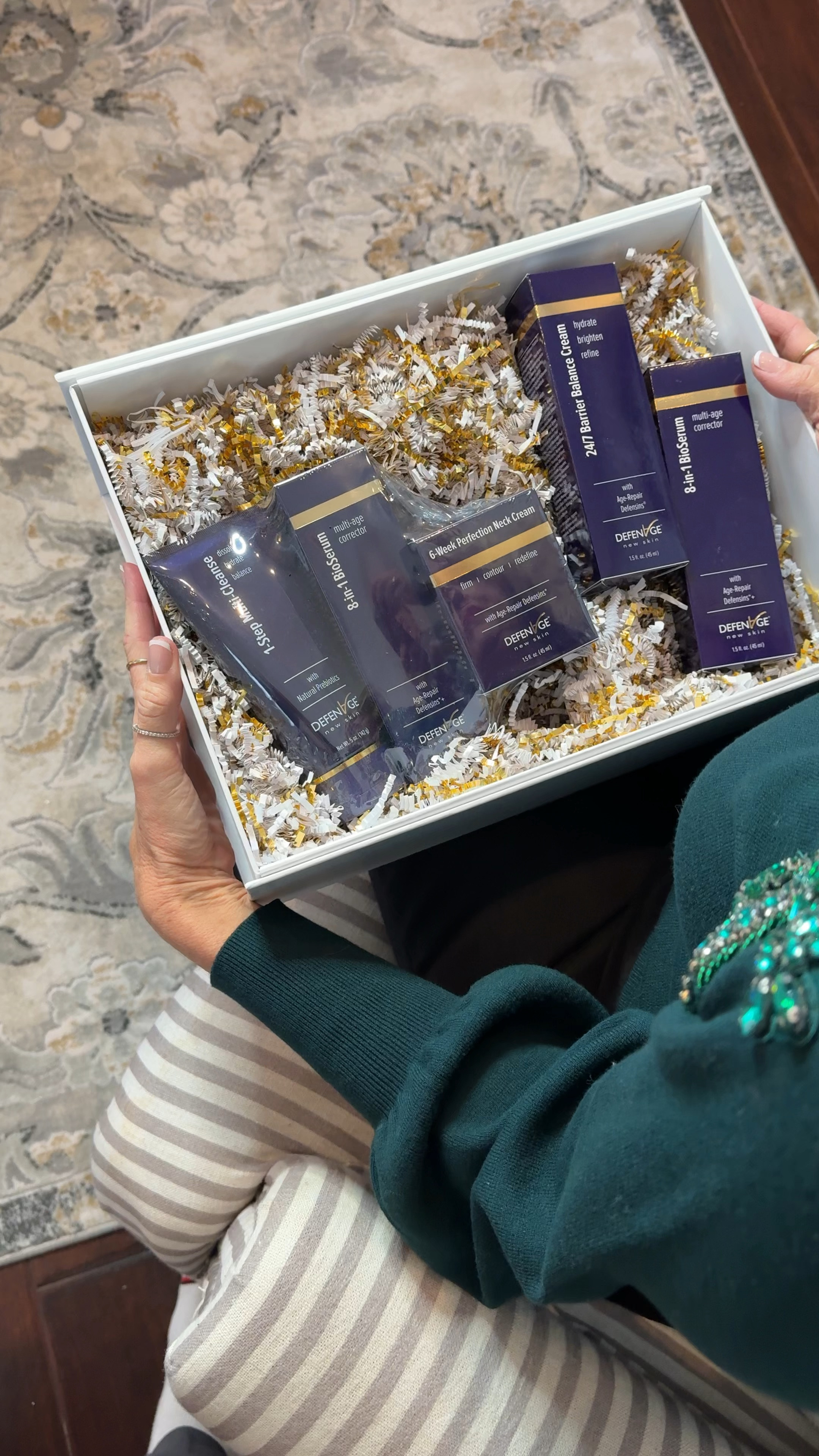 Define age Skincare - neck skincare system 
Smooth and sculpt neck set the ultimate duo for restoring the youthful appearance of neck and décolletage

And Hand care cream

As well as, a
Great skincare line 



#LTKGiftGuide #LTKCyberWeek #LTKBeauty