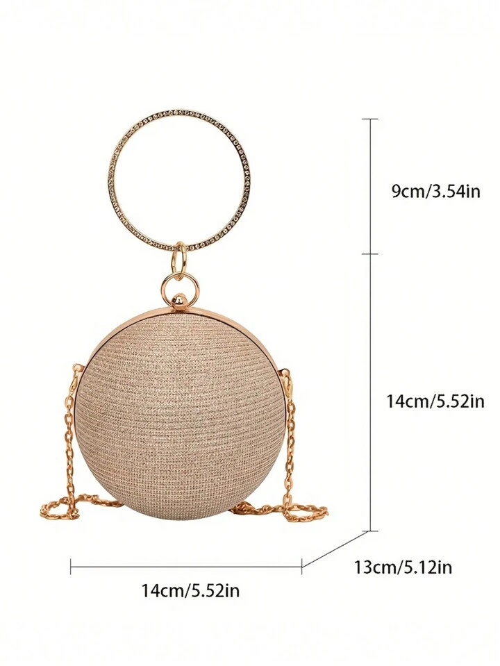 Fashion Shiny Ball Party Clutch Bag Chain Shoulder Crossbody Bag For Women | SHEIN