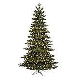 Vickerman 7.5' x 54" Natural Fraser Fir Artificial Christmas Tree, Clear Dura-lit Lights | Amazon (US)