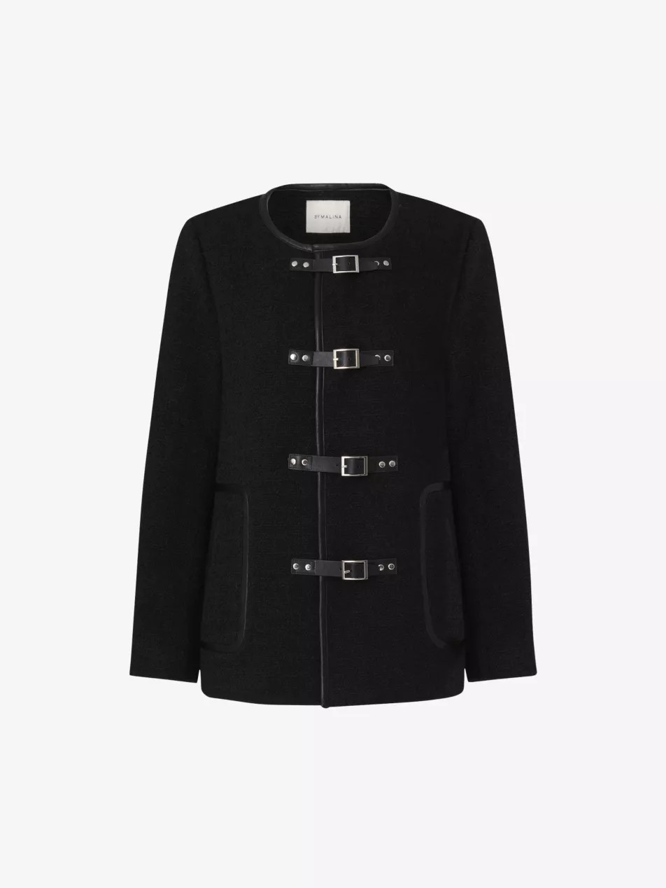 Malia buckle-embellished wool-blend jacket | Selfridges