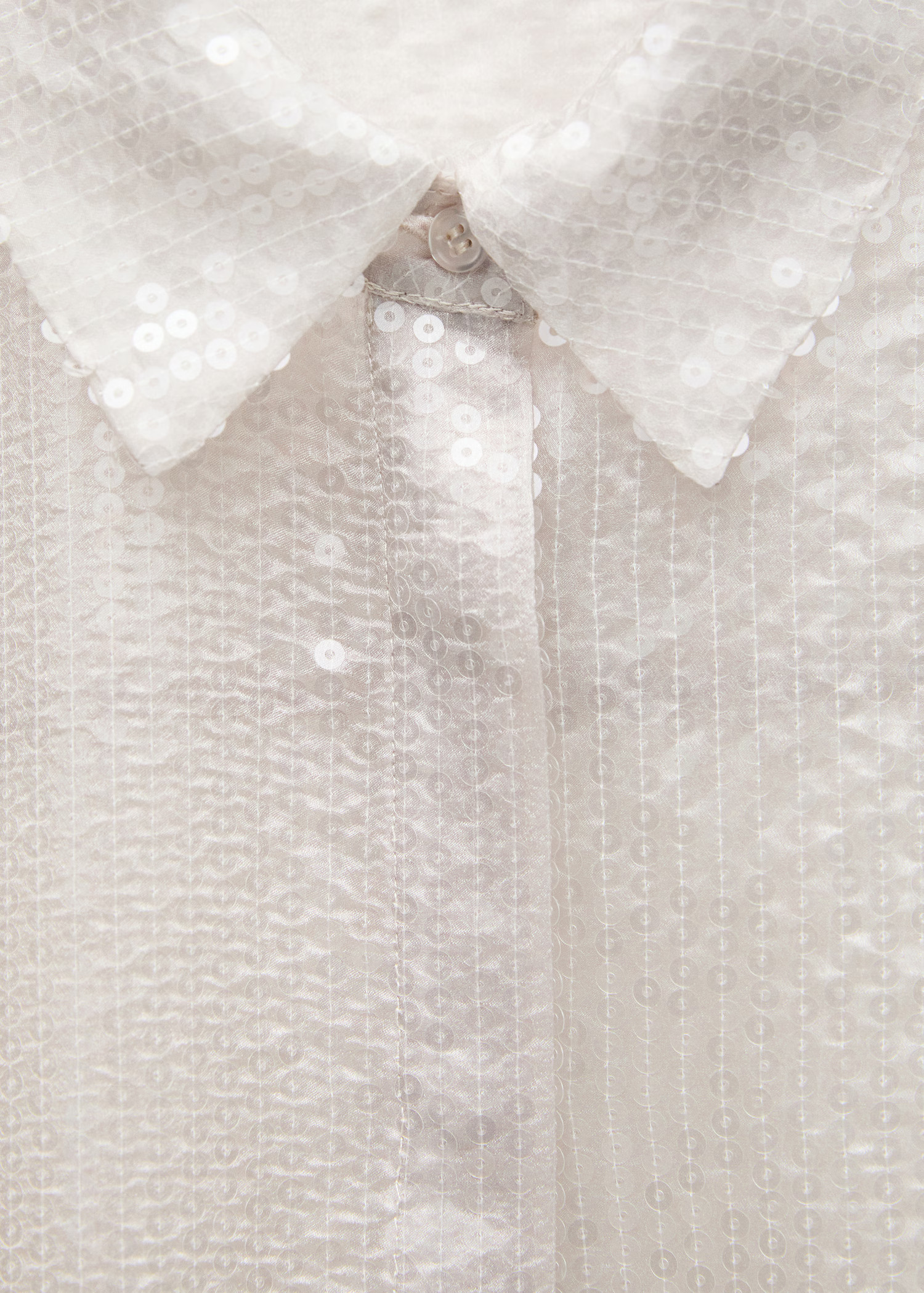 Semi-transparent sequined shirt - Women | MANGO USA | Mango (US/MX/AU)
