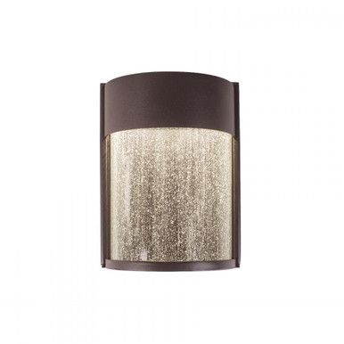 Rain Outdoor Wall Sconce, 1-Light, LED, Bronze, 8"W (WS-W2408-BZ 3014T32) | Lighting Reimagined