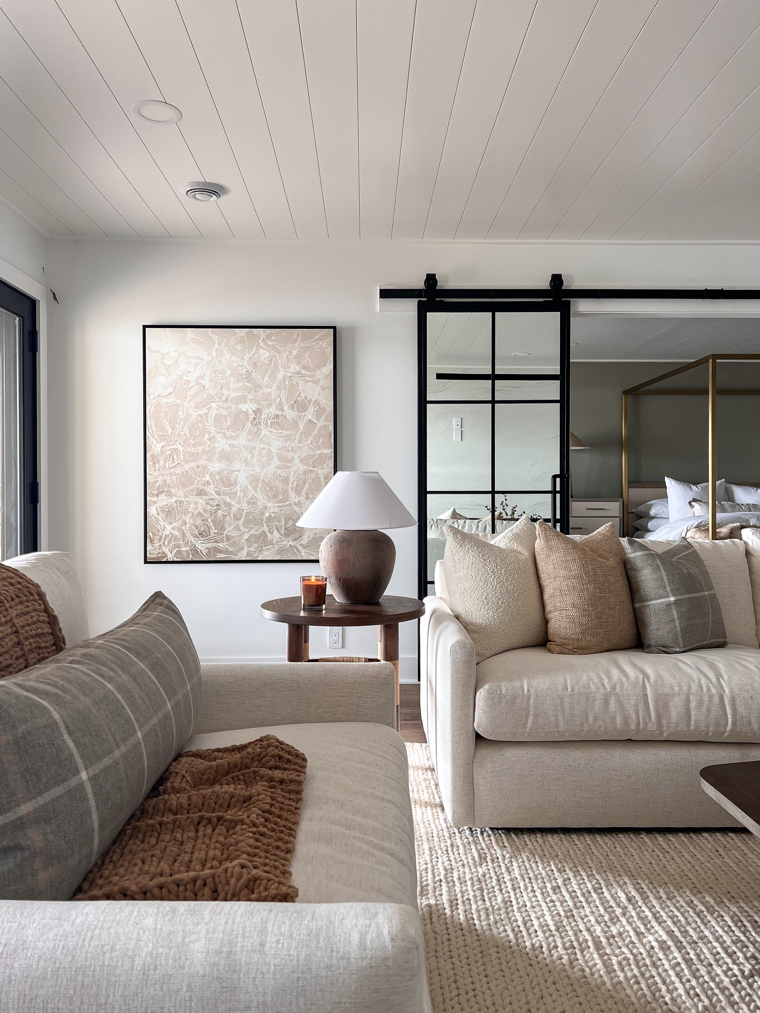 Large scale artwork makes such a statement. This wall in our basement needed something and this canvas couldn’t be more perfect

Basement, arhaus, kipton collection, comfy couch, crypton couch, rugs USA, throw pillows, tonic living, lake home decor, mcgee and co, side table, lamp 

#LTKhome #LTKstyletip