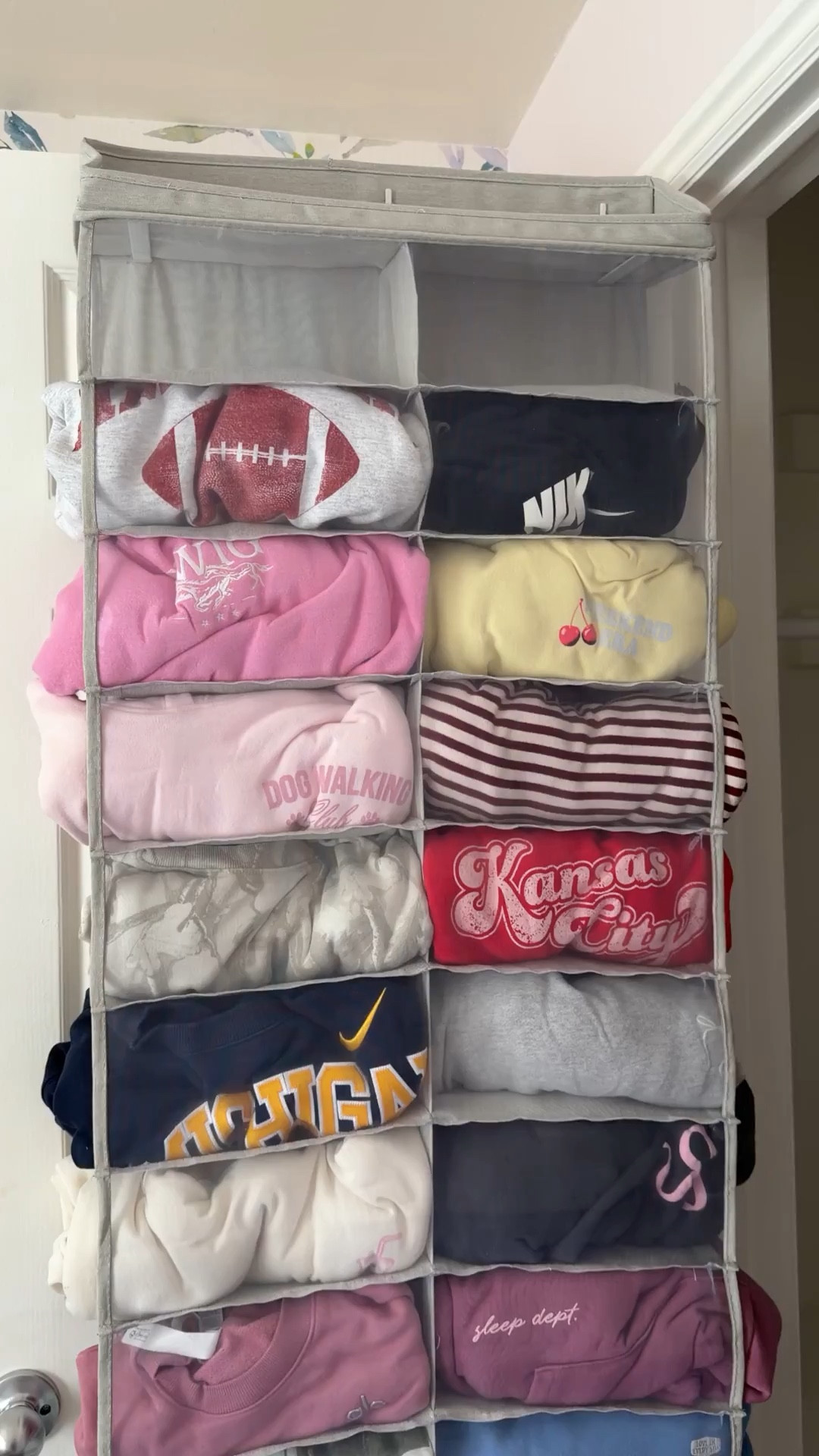 Over the door shoe organizer used to organize girls or boys / tween sweatshirts!! 

Home organization, tween girl, tween sweatshirts, Amazon organizer 

#LTKKids #LTKHome #LTKmomlife