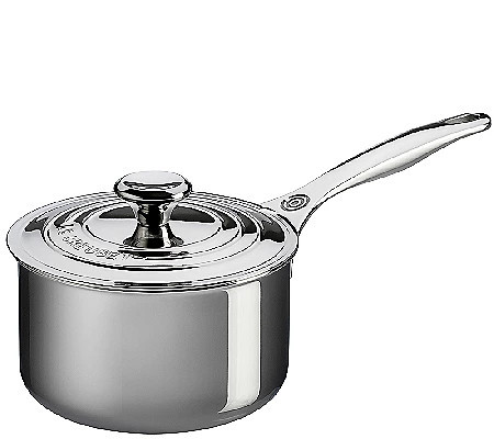 Le Creuset Stainless Steel 3-qt Saucepan with L id | QVC