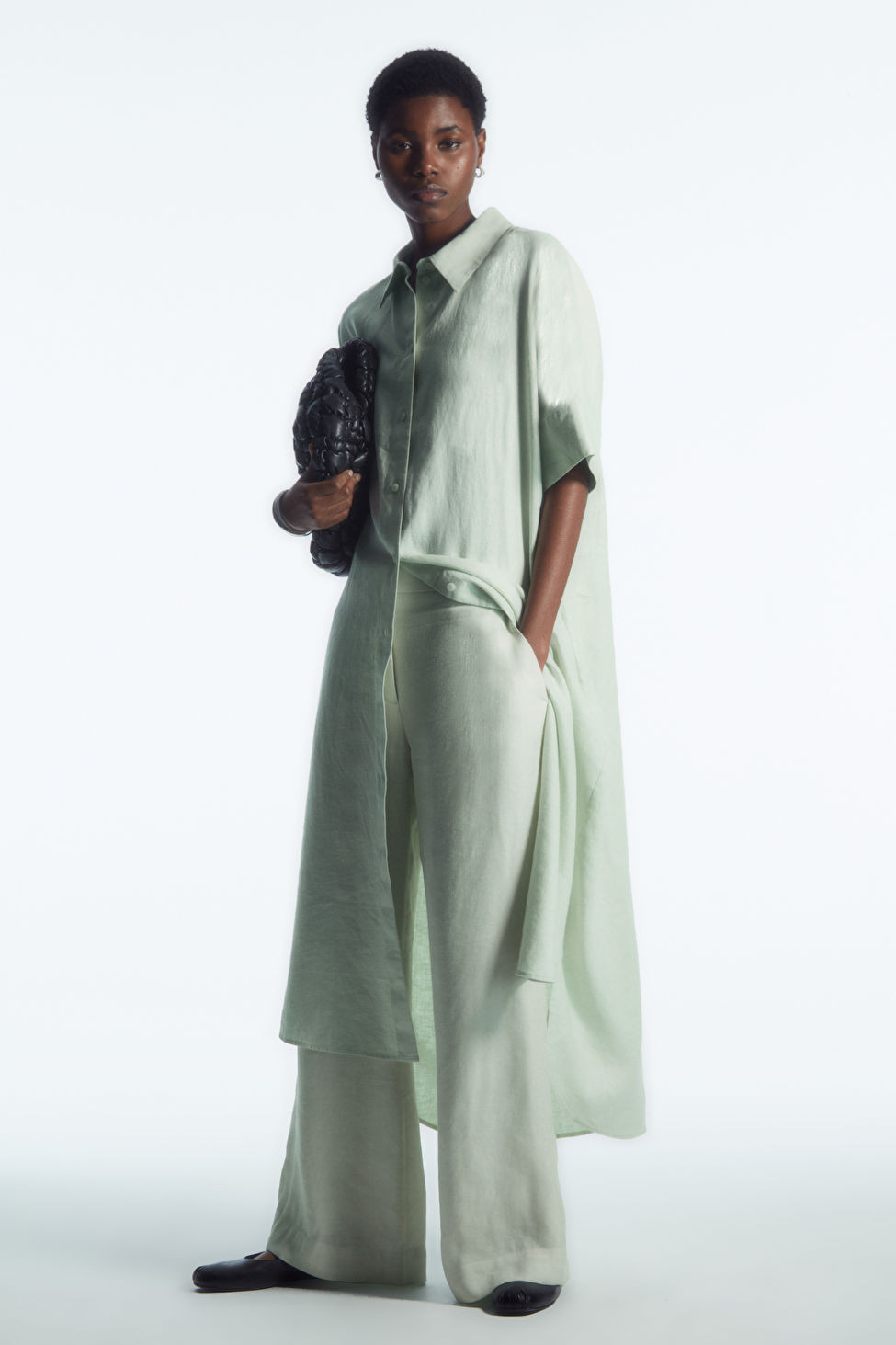 OVERSIZED LINEN MIDI SHIRT DRESS | COS (US)