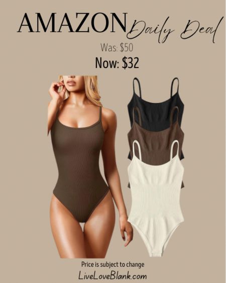Amazon daily deals
Amazon bodysuits - own and love these…cinch at the waist!
#ltku
Prices subject to change
Commissionable link 

#LTKStyleTip #LTKFindsUnder50 #LTKOver40