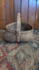 Antique Early Primitive Wood Buttocks Basket 10" Attic Surface  | eBay | eBay US