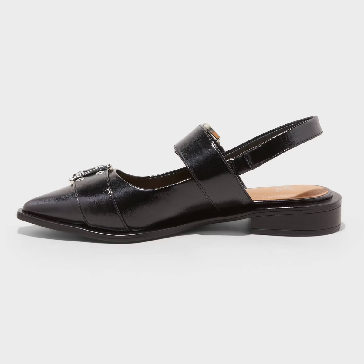 Women's Peyton Double Buckle Slingback Flats with Memory Foam Insole - Wild Fable™ | Target