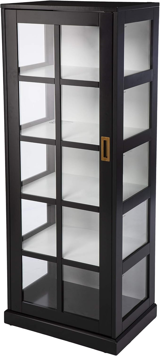 SEI Furniture Burland Curio Cabinet, Black | Amazon (US)