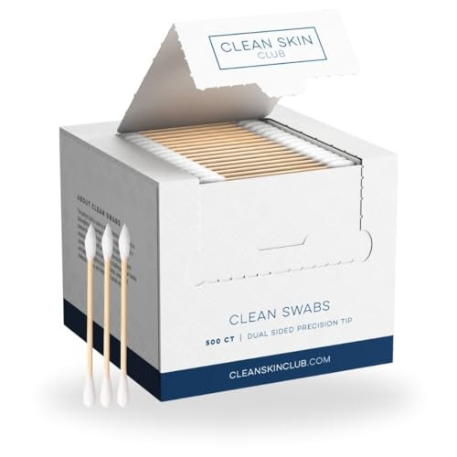 Clean Skin Club Clean Swabs | 500CT | One Pointed Tip | Biodegradable + Organic Cotton & Bamboo | Makeup & Nail Polish Touch-ups | Chlorine-Free & Hypoallergenic (500 Count) | Amazon (US)