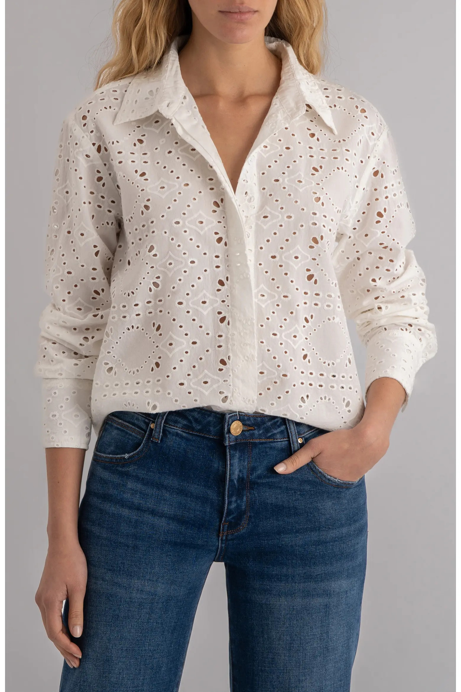 Marissa Eyelet Button-Up Shirt (Women) | Nordstrom | Nordstrom
