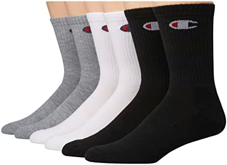 Champion Men's Moisture-wicking Athletic Crew Socks with Cushioning & Arch Support | Amazon (US)