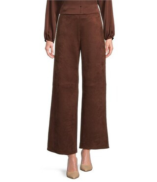 Preston & York Irina Stretch Suede Straight Leg Pants | Dillard's | Dillard's
