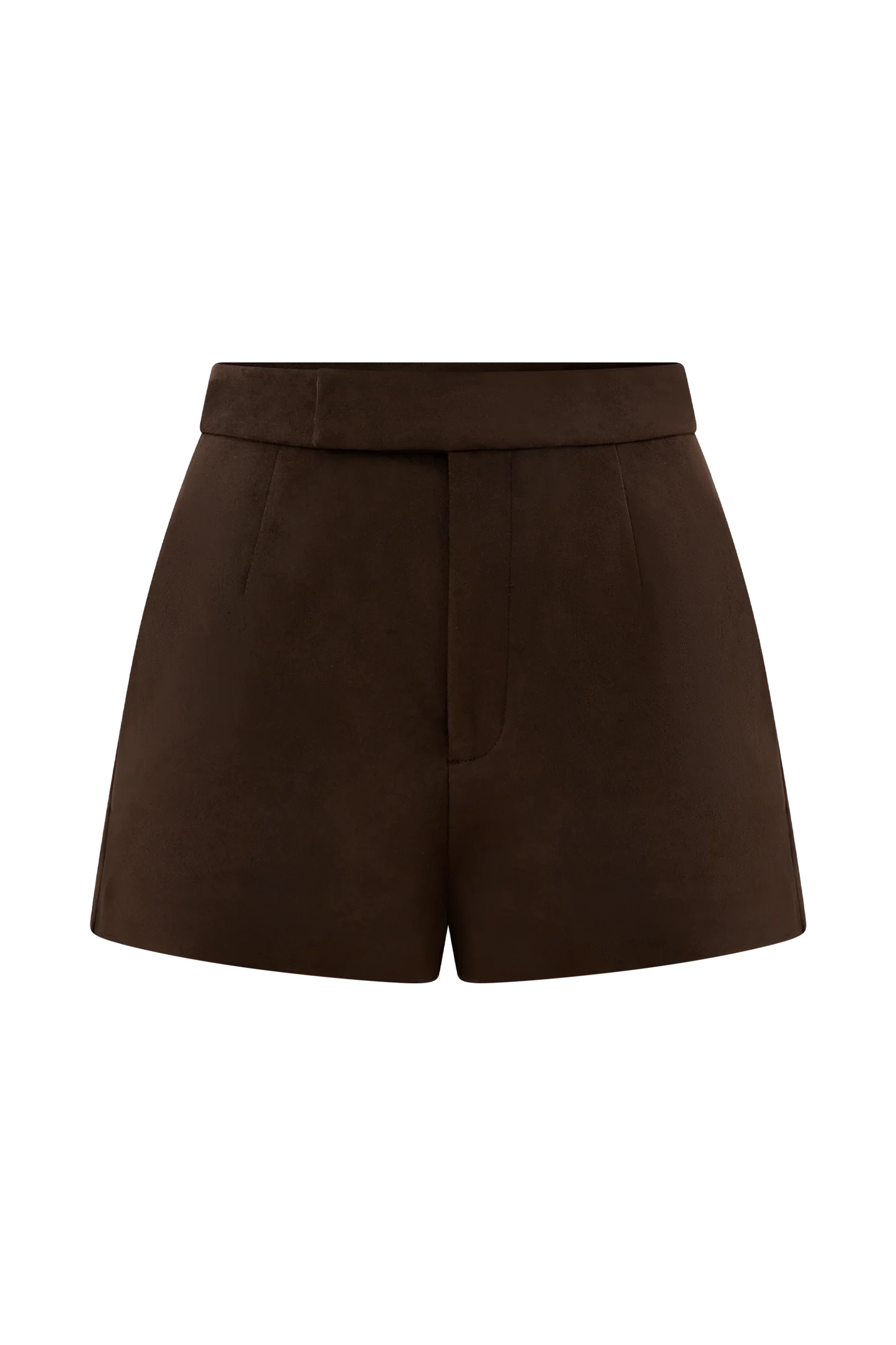 Sally Faux Suede Short - Milk Chocolate | Meshki UK