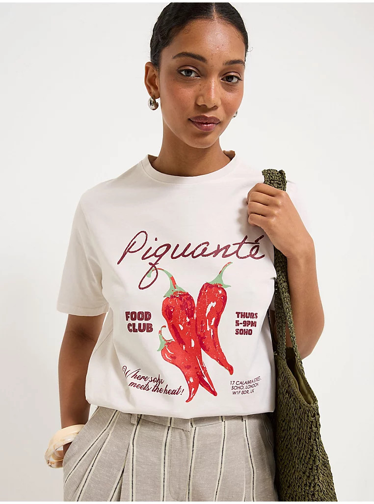 Stone Piquante Chilli Crew Neck T-shirt | George