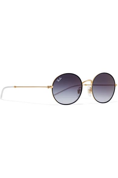 Beat round-frame gold-tone sunglasses | NET-A-PORTER (UK & EU)