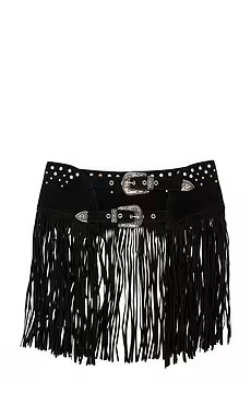 Understated Leather Fringe Studded Belt in Black from Revolve.com | Revolve Clothing (Global)