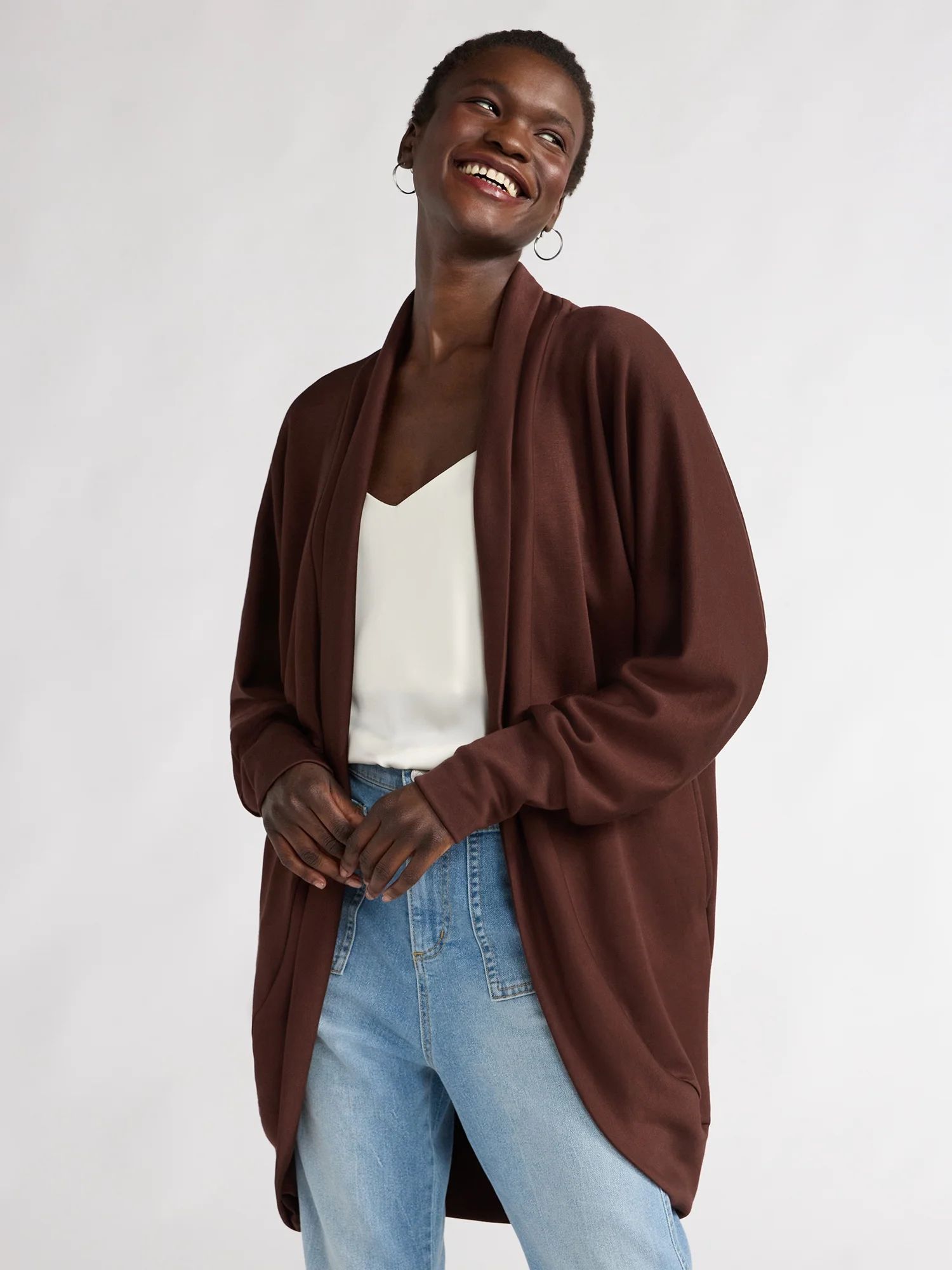 Scoop Women’s Ultimate ScubaKnit Cardigan, Sizes XS-XXL - Walmart.com | Walmart (US)