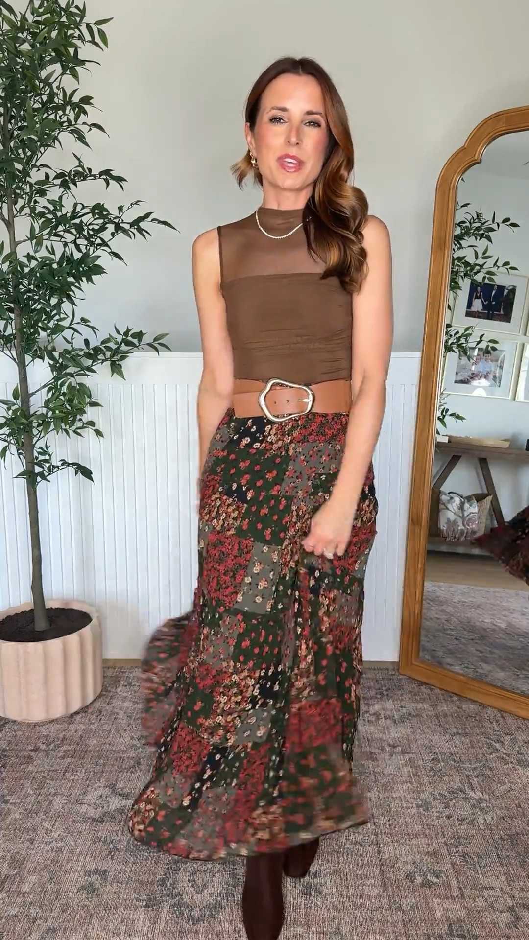 Amazon Thanksgiving outfits. Amazon Fall outfits. Amazon Christmas outfits. Floral skirts. Fall style. Party outfits. Wearing smallest size in each. I went up half a size in knee high boots.

#LTKHoliday #LTKSeasonal #LTKParties