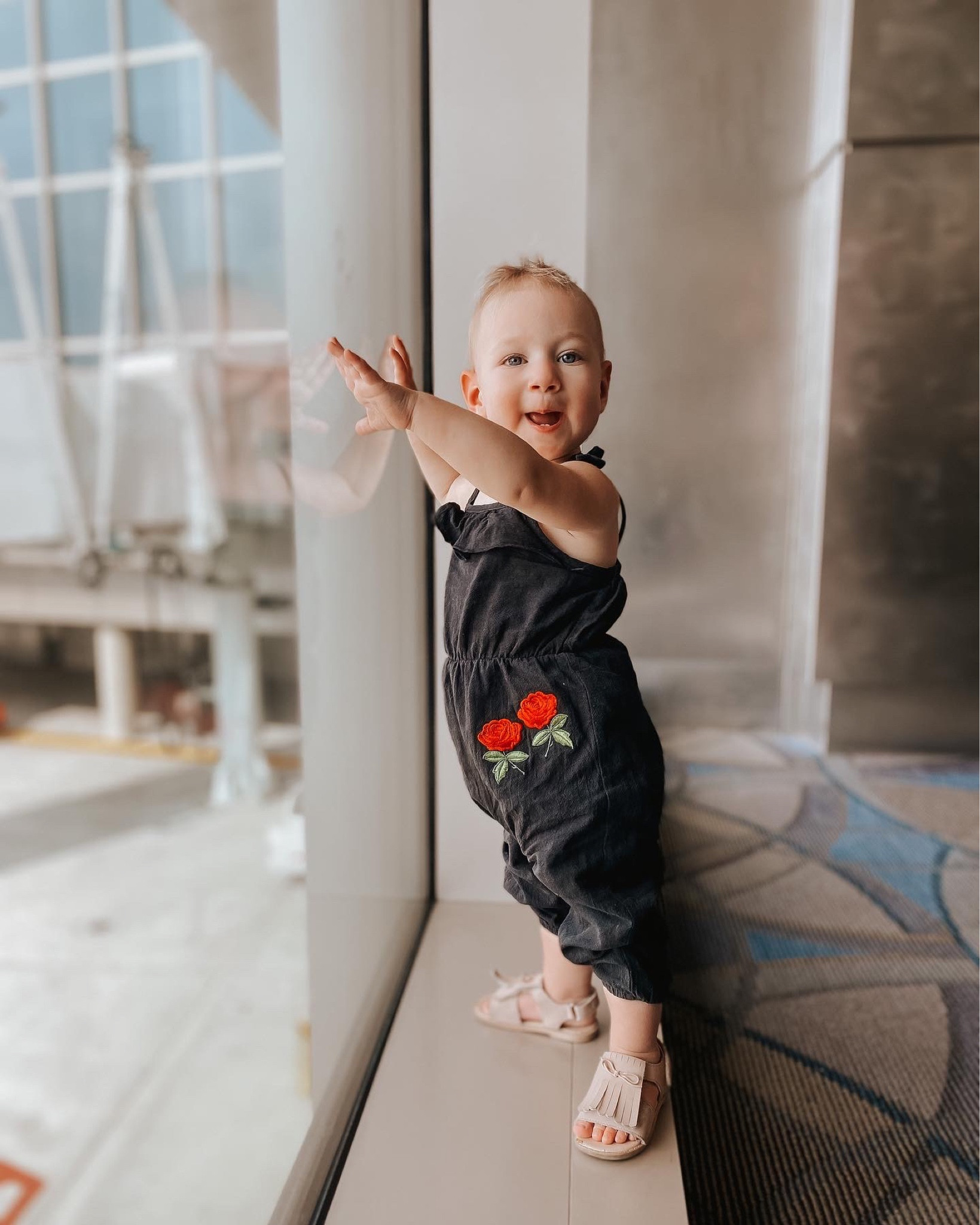 Baby girl jumpsuit, Stella is wearing size 18mos, she’s 32 inches tall and approx 23lbs #babygirl

#LTKfamily #LTKbaby #LTKtravel