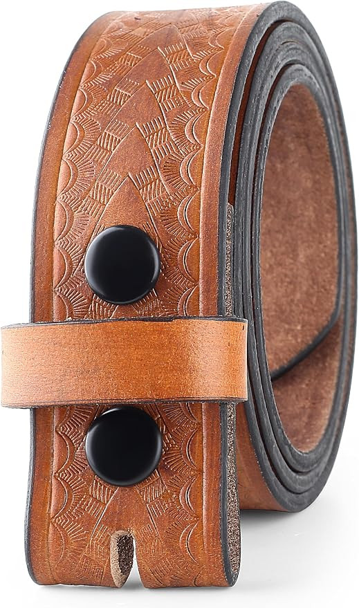 F&L CLASSIC Western Belt without buckle for men – Full Grain Leather Cowboy Belts for jeans - O... | Amazon (US)