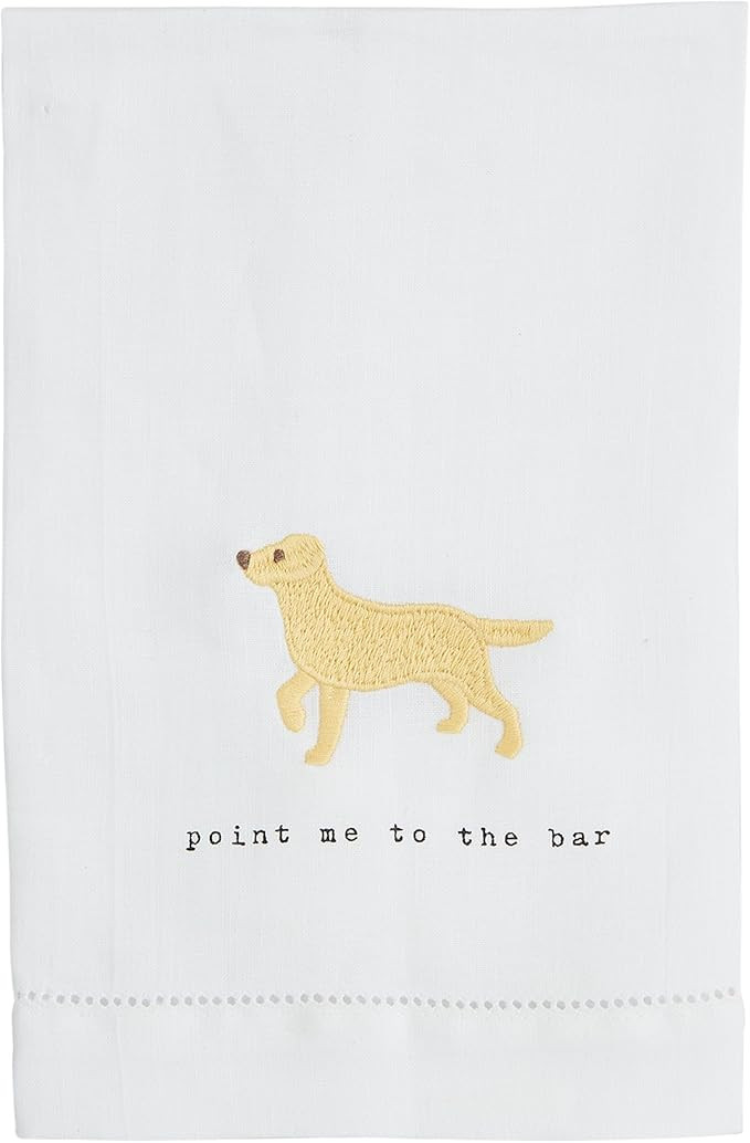 Mud Pie Icon Embroidered Towel, Dog, 10 1/2" x 7" | Amazon (US)
