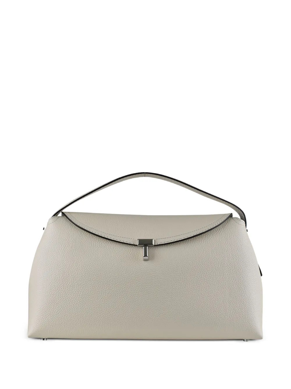 TOTEME T-Lock grained-leather shoulder bag - White | Farfetch Global