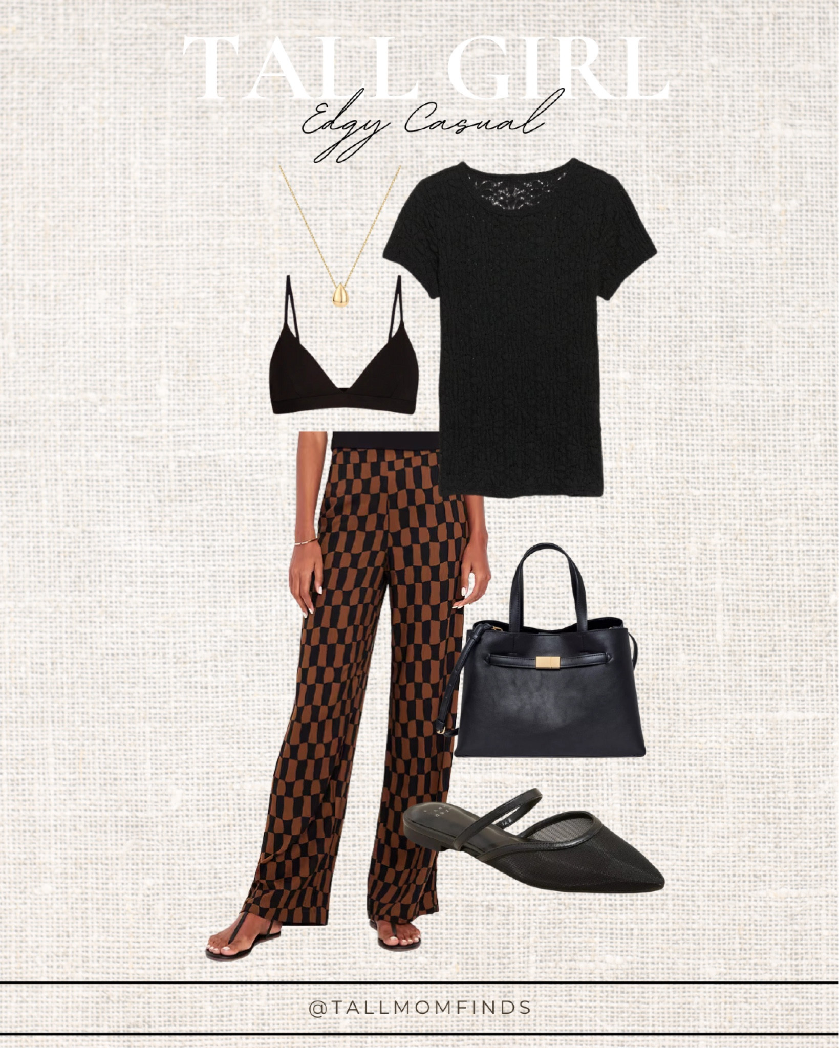 Edgy elevated casual outfit inspo. Checked pants, lace shirt and bralette- perfect for date night 

#LTKFindsUnder50 #LTKSeasonal #LTKStyleTip