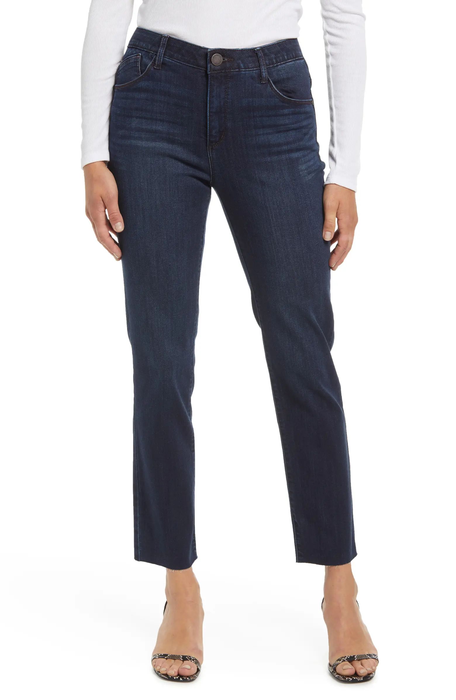 Wit & Wisdom 'Ab'Solution Raw Hem Slim Straight Jeans | Nordstrom | Nordstrom