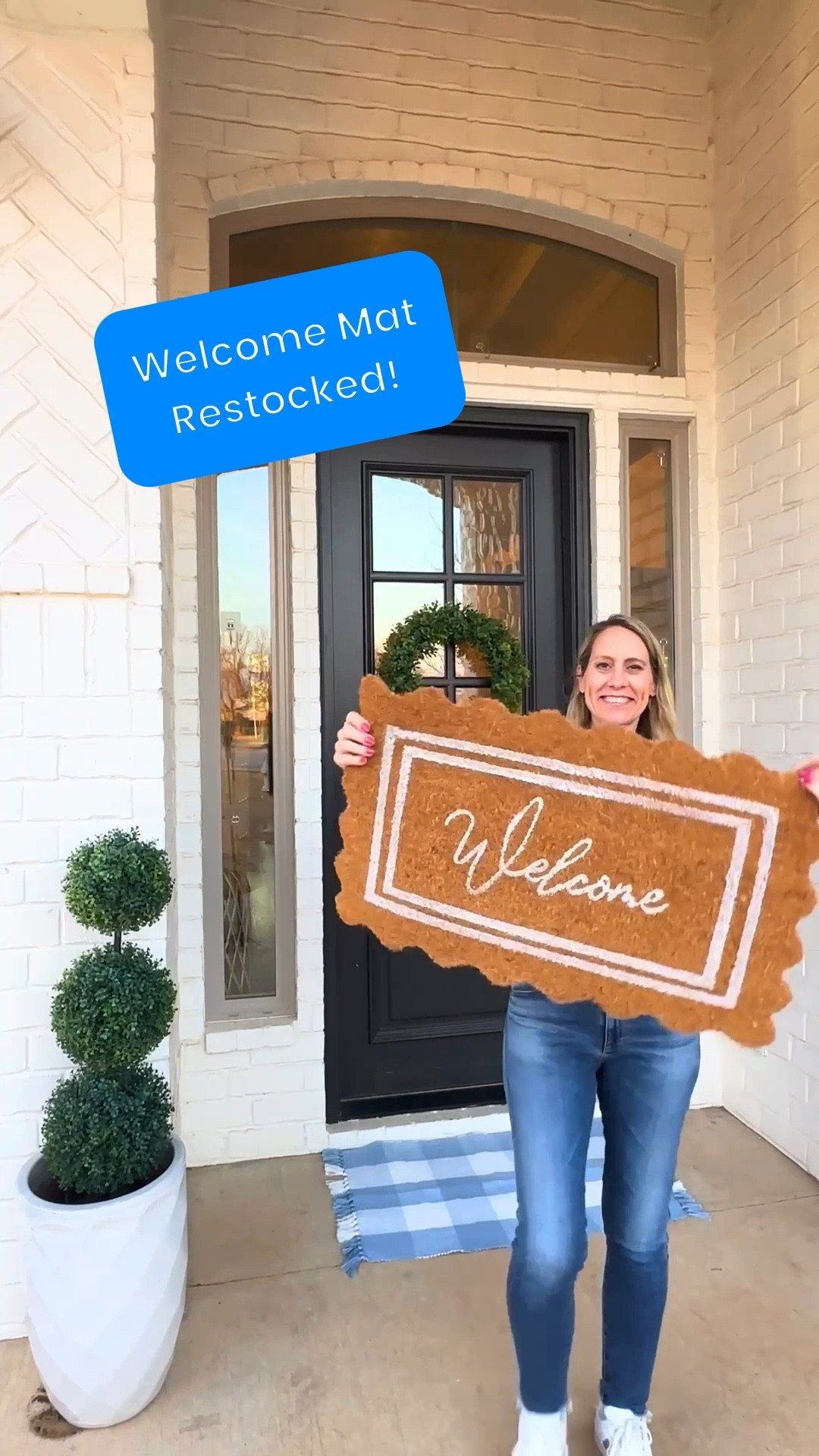 Scalloped Welcome Coir Doormat for Spring & Summer! Perfect for layering on top of a colorful doormat! Comes in sizes 18”x 30” and 30”x 48”.

#LTKSeasonal #LTKHome #LTKOver40