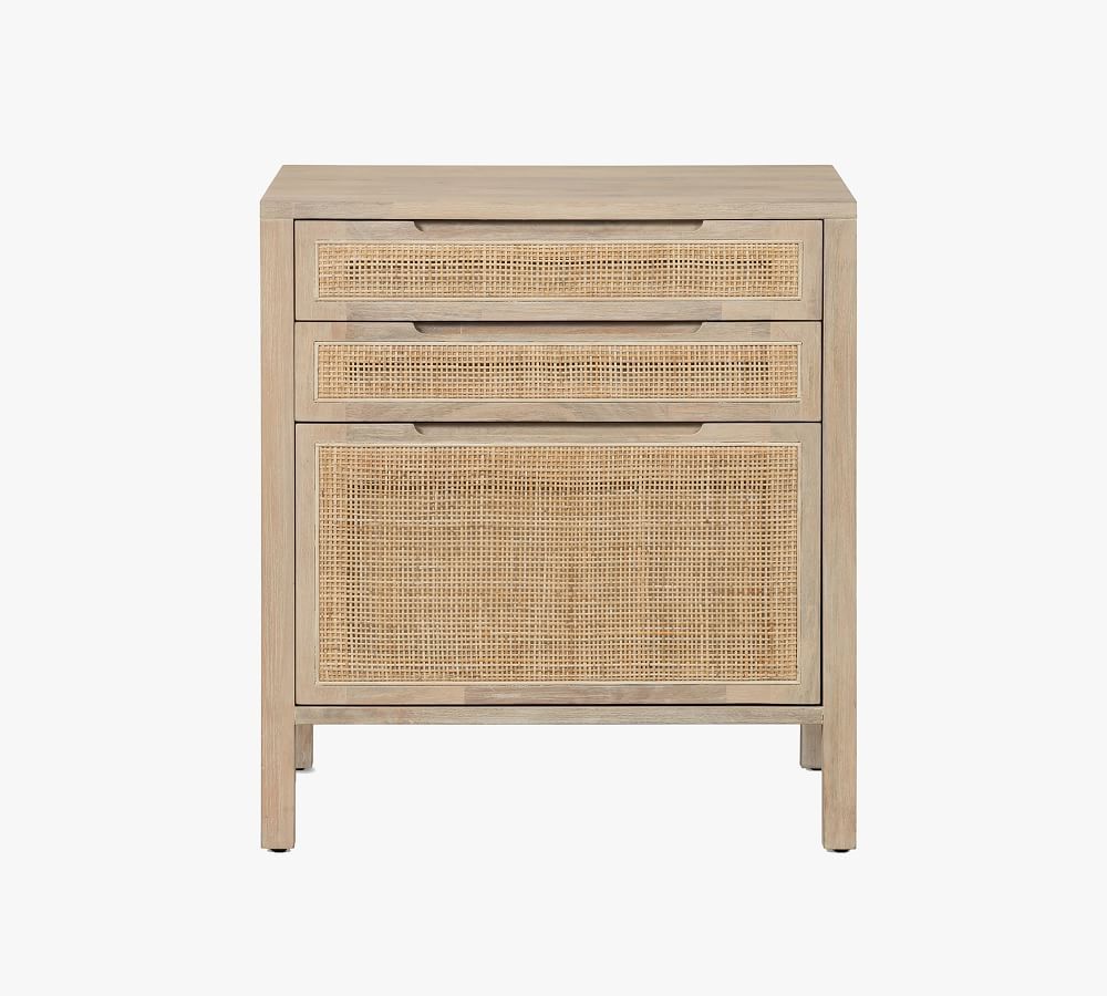 Dolores 28" Cane 3-Drawer File Cabinet | Pottery Barn (US)
