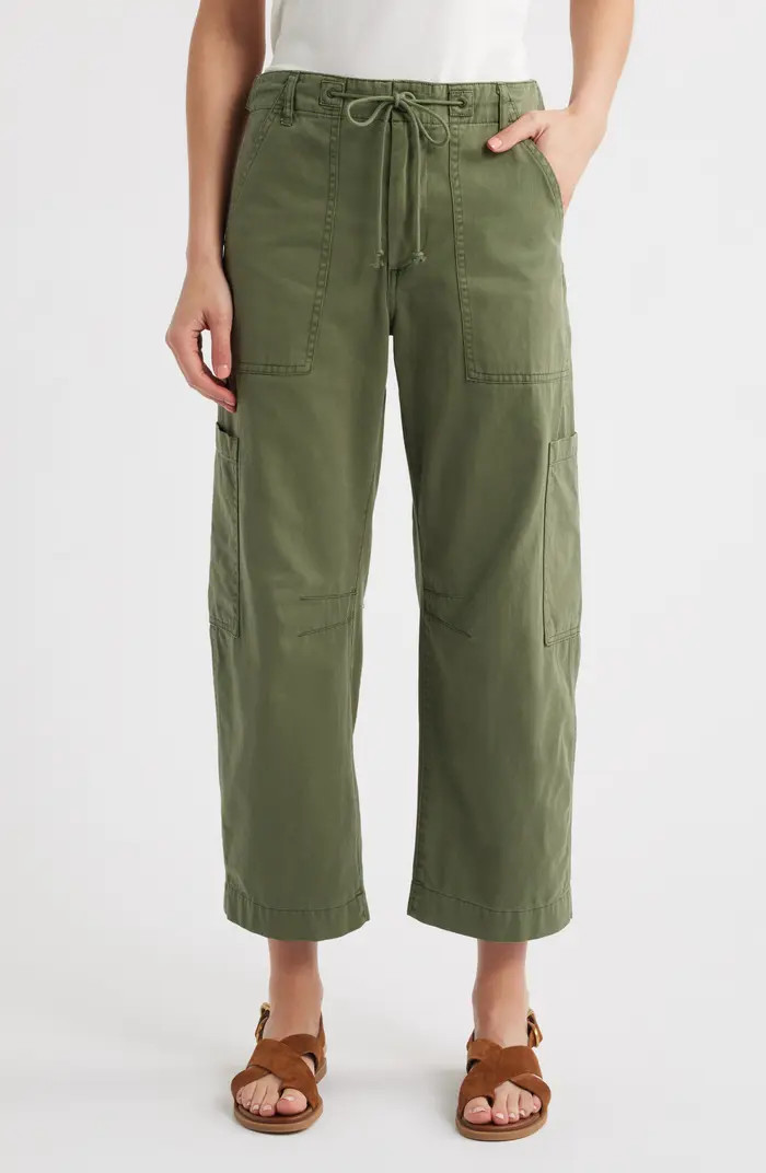 Sabrina High Waist Barrel Twill Utility Pants | Nordstrom