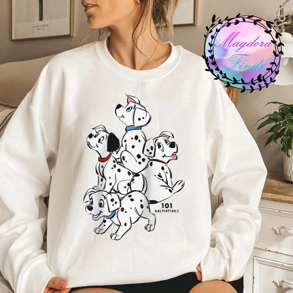 101 Dalmatians Dogs shirt, Disney Dogs friends Shirt, Birthday Gift, long Sleeve Hoodie Sweatshir... | Etsy (US)