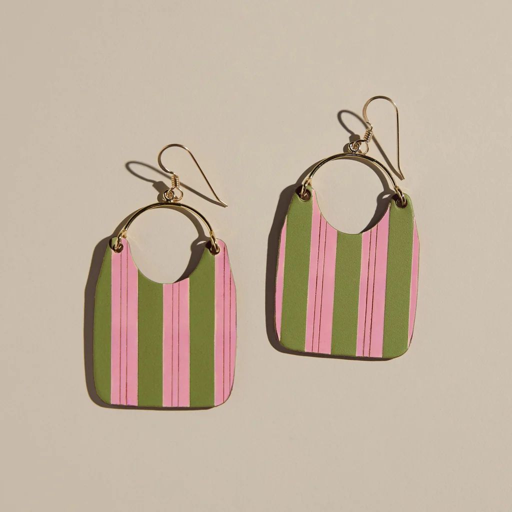 Cactus Candy Stripe Charlies | Nickel and Suede