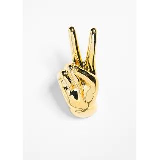 Interior Illusions Plus Gold Peace Hand Wall Mount - 9" tall - Gold | Bed Bath & Beyond