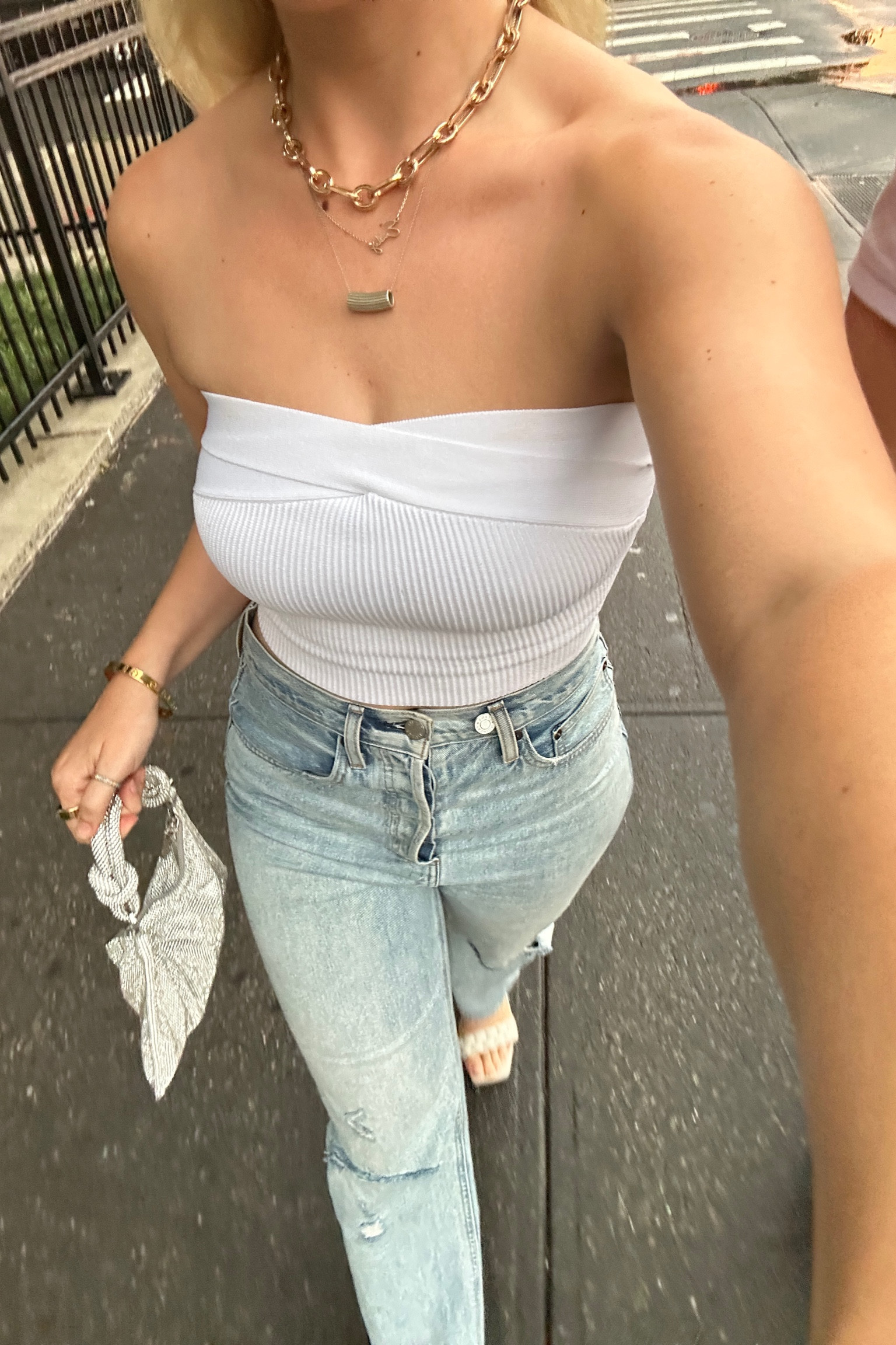 dinner date outfit! exact top is the aritzia top with the sleeves pulled down, the jeans aren’t sold anymore but I listed dupes for both! 

#LTKSeasonal #LTKparties #LTKFind