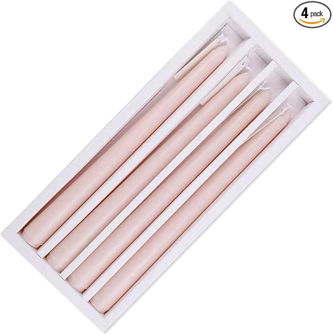 12 inch Taper Candle Sticks - Pack of 4 - Unscented Smokeless for Holiday Wedding Dinner Tapered ... | Amazon (US)