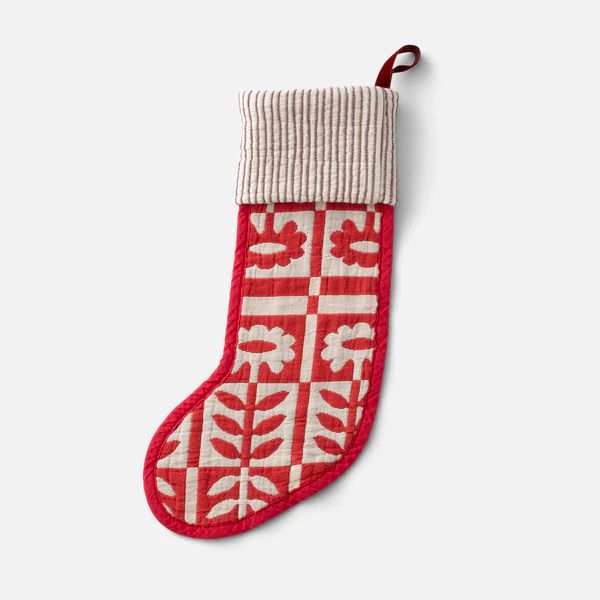 Schoolhouse Stillwater Floral Stocking - Red | Schoolhouse