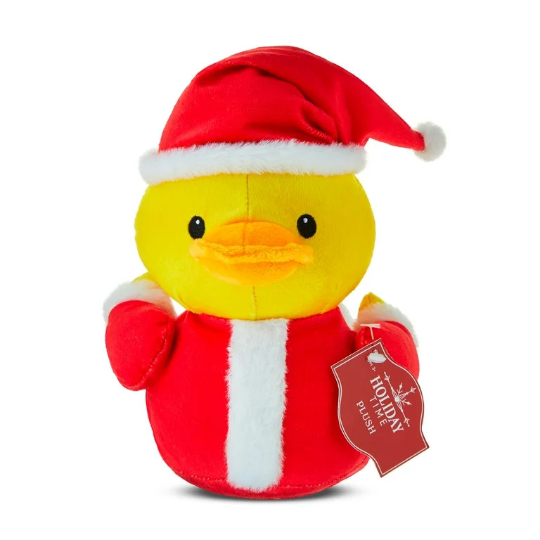 7IN Holiday Time Small Plush Rubber Duck, Santa | Walmart (US)