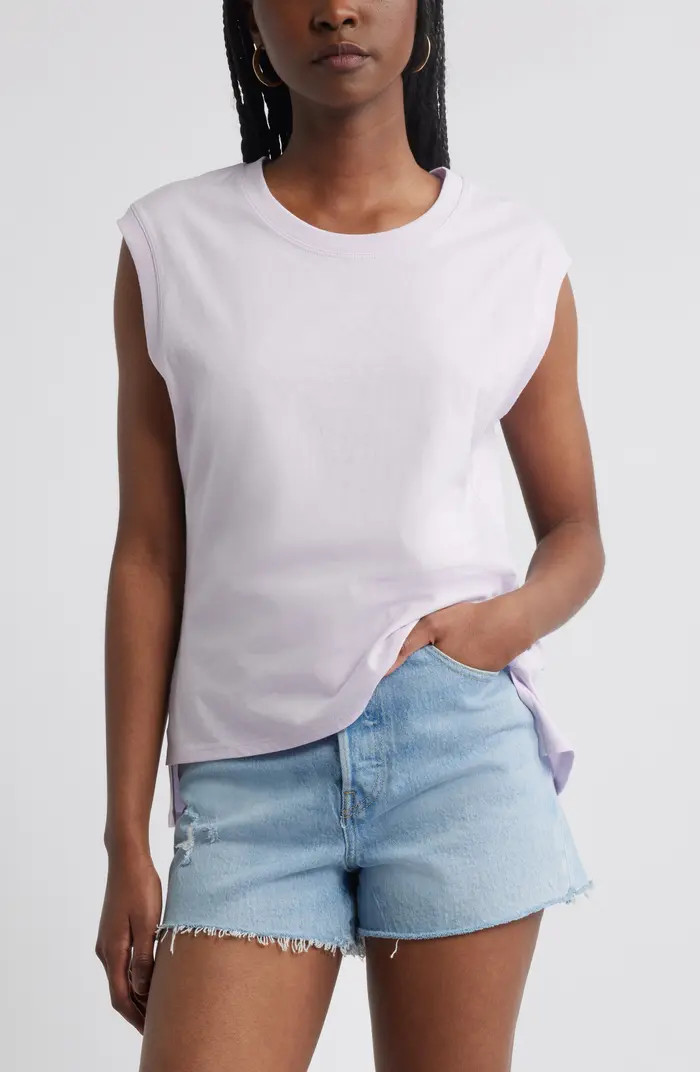 Treasure & Bond Pleat Back Cotton Muscle Tank | Nordstrom | Nordstrom