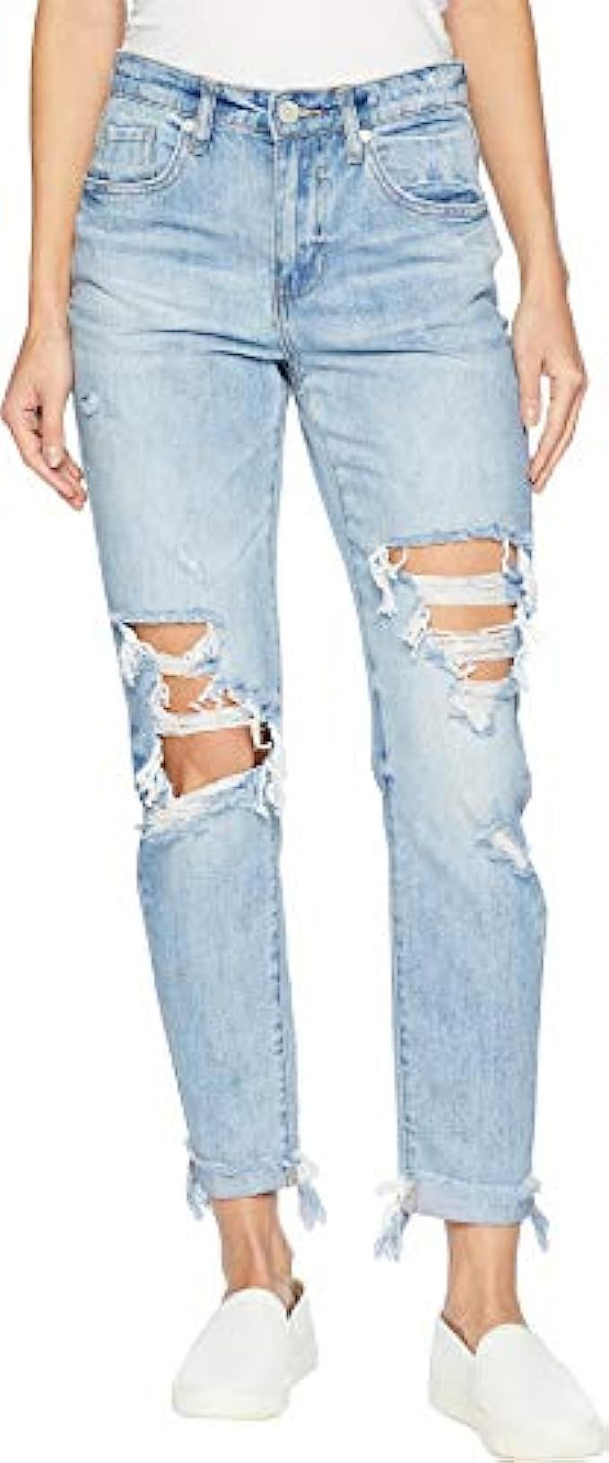 [BLANKNYC] Blank NYC Womens The Rivington Hi Rise Tapered Leg Denim Jeans in Jackpot | Amazon (US)