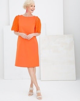 Eyelet Sleeve Shift Dress | Chico's